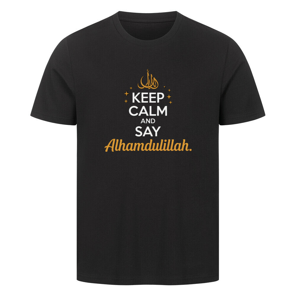 Premium 'Keep Calm' T-shirt voor moslimmannen - BRO Webshop
