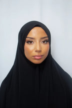 Hijab Zwart vooraanzicht - Hoofdfoto hoofddoek | byOumich