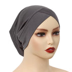 crossed underscarf in cool grey