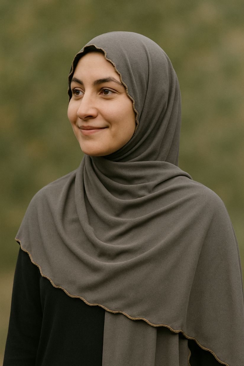 Premium Jersey Hijab met subtiele golfafwerking