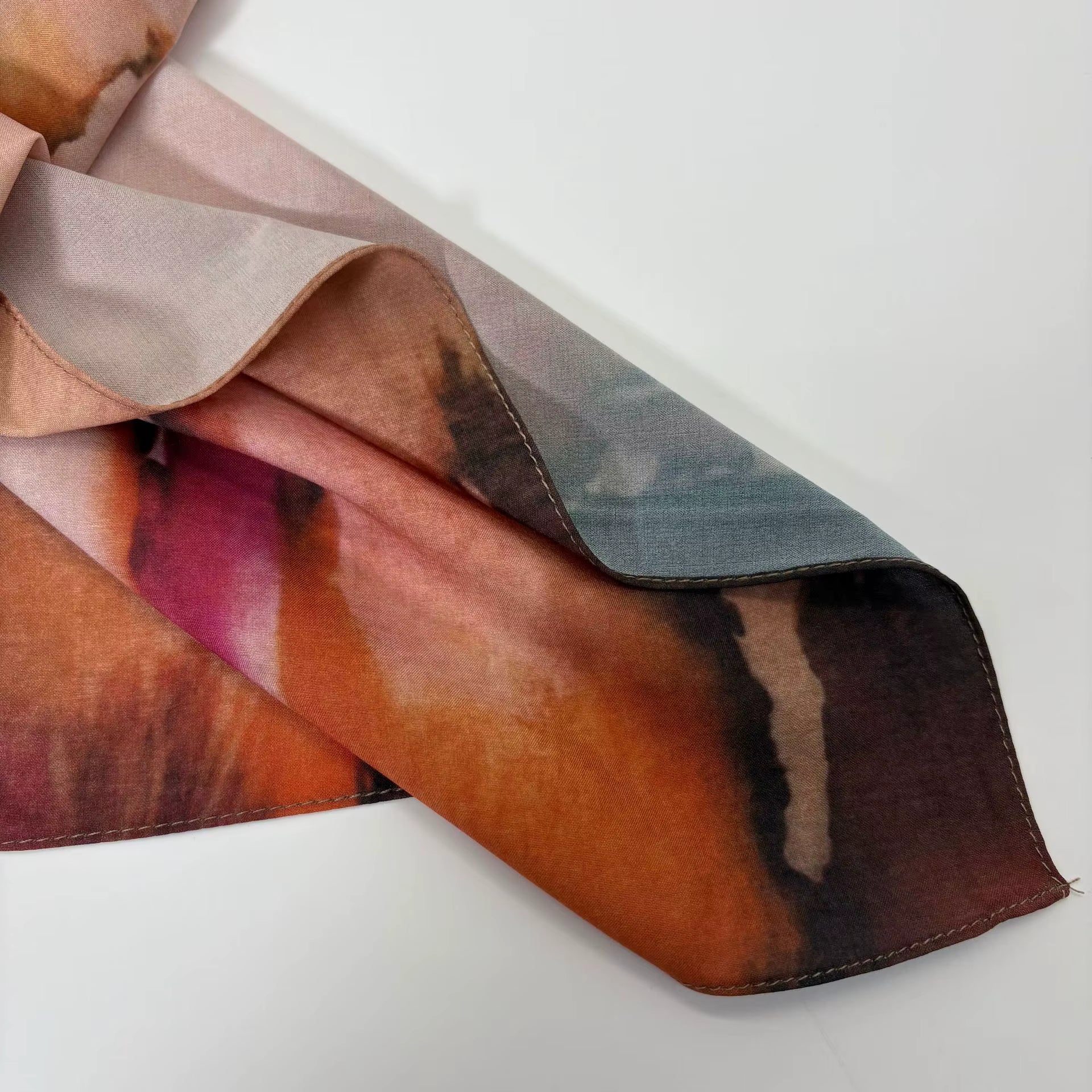 Watercolor Print Cotton Hijab