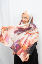 Aquarel print hijab - Print hoofddoek | byOumich