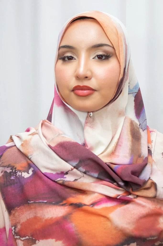 Aquarel print hijab - Print hoofddoek | byOumich