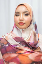 Aquarel print hijab - Print hoofddoek | byOumich