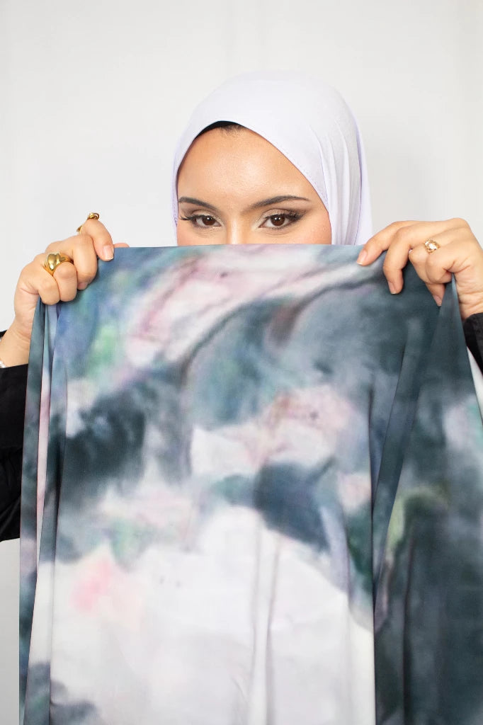 Aquarel print hijab - Print hoofddoek | byOumich