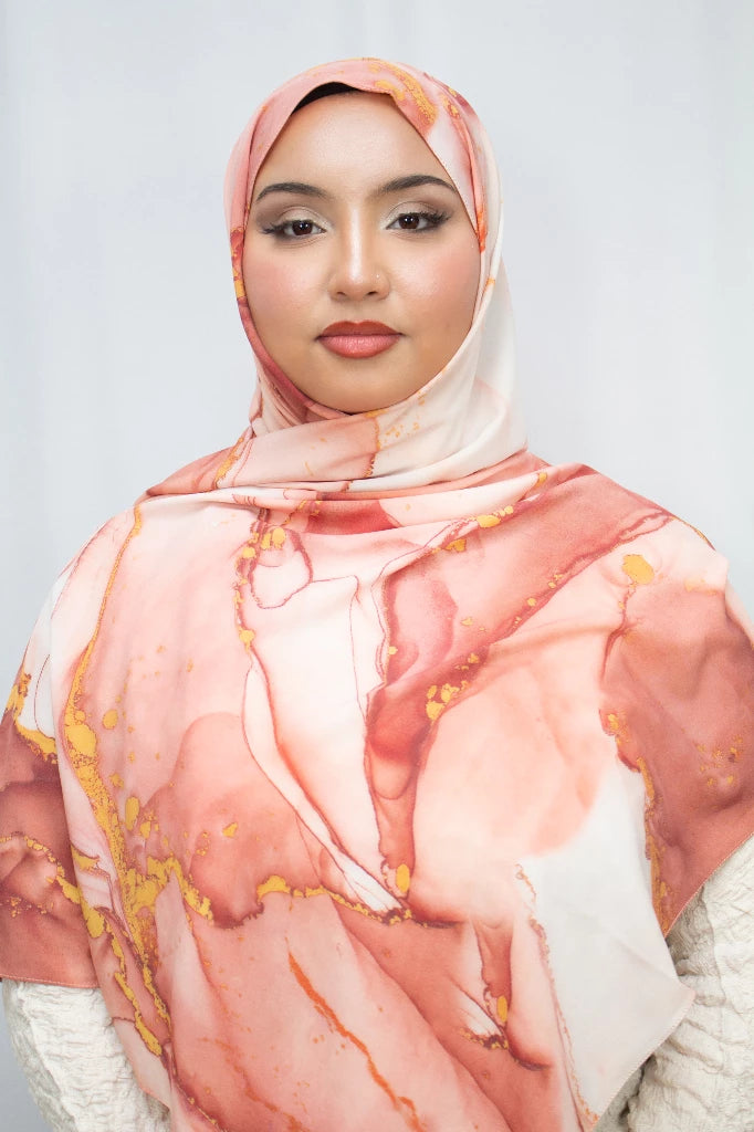 Aquarel print hijab - Print hoofddoek | byOumich