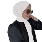Instant hijab zijaanzicht wit