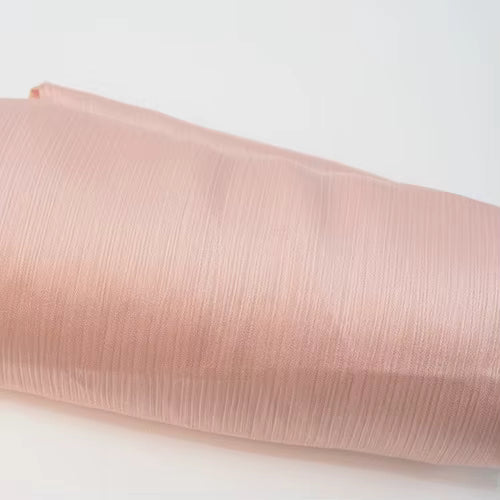 Satin Plissé Hijab in Soft Pink - byOumich