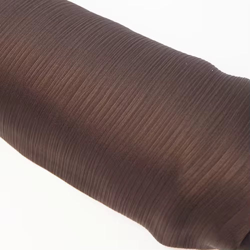 Satin Plissé Hijab in Chocolate Brown - byOumich