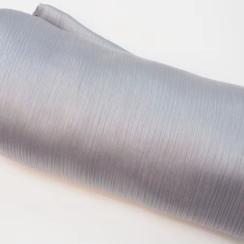 Satin Plissé Hijab in Cool Silver - byOumich