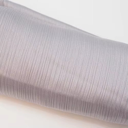 Satin Plissé Hijab in Silver Grey - byOumich