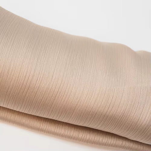 Satin Plissé Hijab in Warm Beige - byOumich