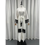 Arabische Dubai-stijl abaya-jurk – effen, met kwastdetail - BRO Webshop
