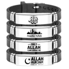Islam armband RVS silicone - Trendy bangle voor moslims - byOumich