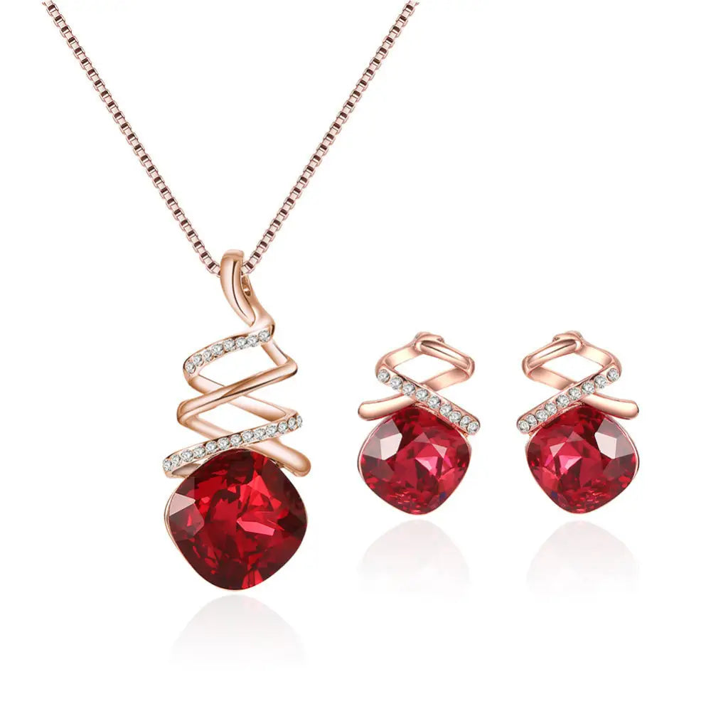 Jewelry Set Bridal Necklace Earrings Fashion Jewelry Set - BRO Webshop