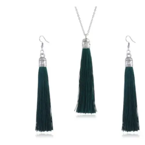 LZHLQ Fashion Tassel Necklace Sets Trendy Women Sweater Chain Necklaces Accessories Set - BRO Webshop