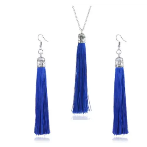LZHLQ Fashion Tassel Necklace Sets Trendy Women Sweater Chain Necklaces Accessories Set - BRO Webshop