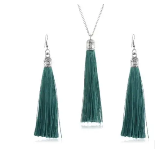 LZHLQ Fashion Tassel Necklace Sets Trendy Women Sweater Chain Necklaces Accessories Set - BRO Webshop