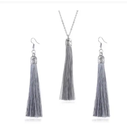 LZHLQ Fashion Tassel Necklace Sets Trendy Women Sweater Chain Necklaces Accessories Set - BRO Webshop