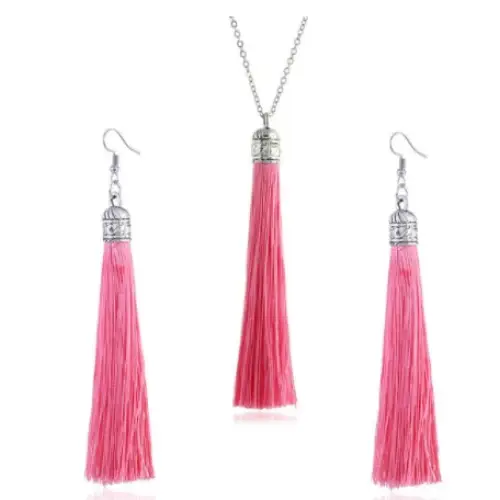 LZHLQ Fashion Tassel Necklace Sets Trendy Women Sweater Chain Necklaces Accessories Set - BRO Webshop