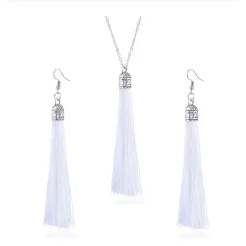 LZHLQ Fashion Tassel Necklace Sets Trendy Women Sweater Chain Necklaces Accessories Set - BRO Webshop