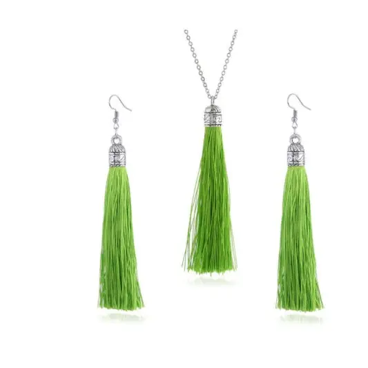 LZHLQ Fashion Tassel Necklace Sets Trendy Women Sweater Chain Necklaces Accessories Set - BRO Webshop