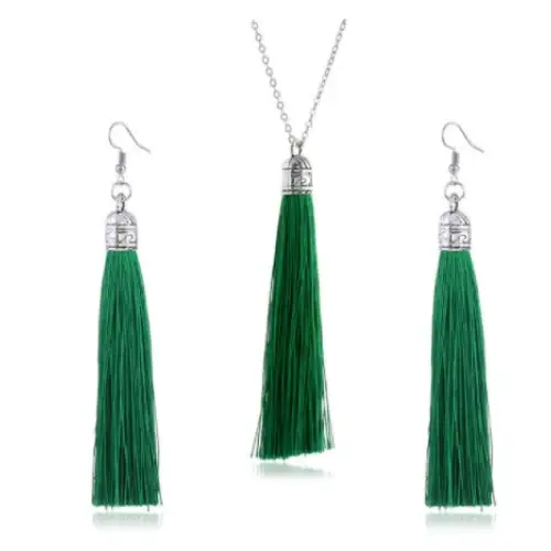 LZHLQ Fashion Tassel Necklace Sets Trendy Women Sweater Chain Necklaces Accessories Set - BRO Webshop