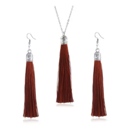 LZHLQ Fashion Tassel Necklace Sets Trendy Women Sweater Chain Necklaces Accessories Set - BRO Webshop
