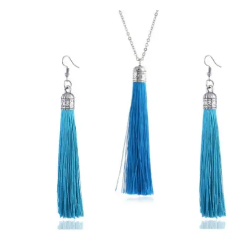 LZHLQ Fashion Tassel Necklace Sets Trendy Women Sweater Chain Necklaces Accessories Set - BRO Webshop