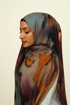 Watercolor Print Cotton Hijab