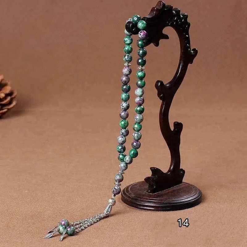 Moslim Tasbih Kralen 33 Agaat & Kristal – Natuursteen Dhikr Kralen