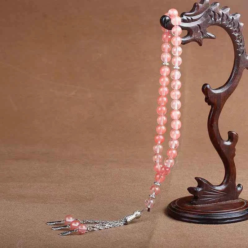 Moslim Tasbih Kralen 33 Agaat & Kristal – Natuursteen Dhikr Kralen