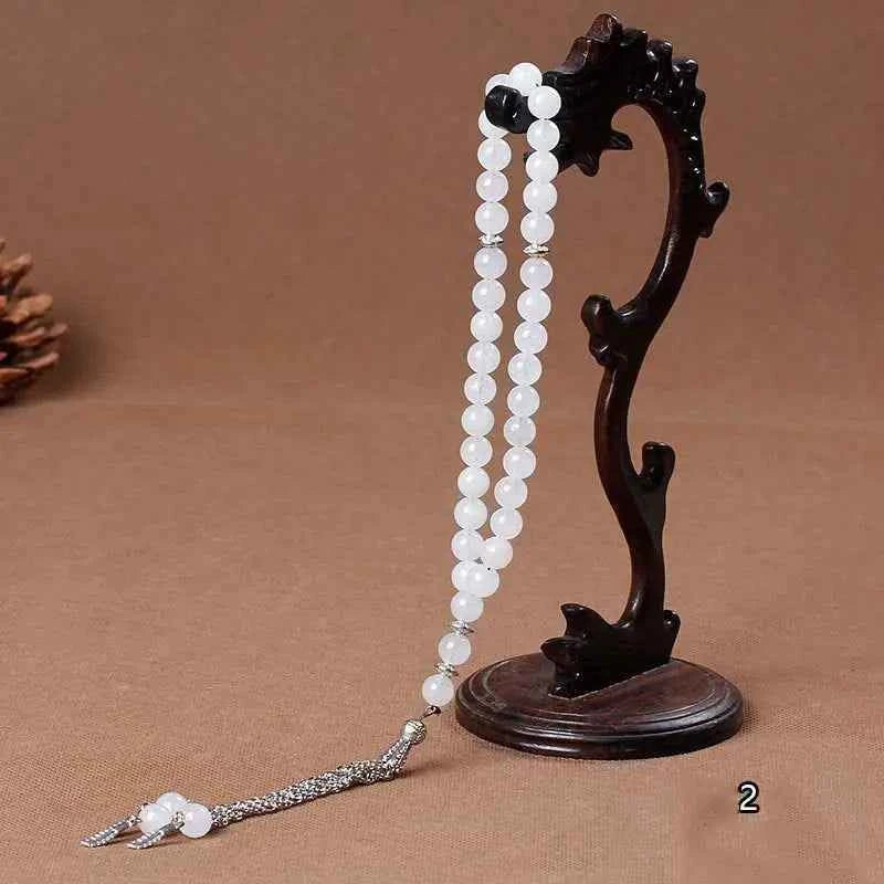 Moslim Tasbih Kralen 33 Agaat & Kristal – Natuursteen Dhikr Kralen
