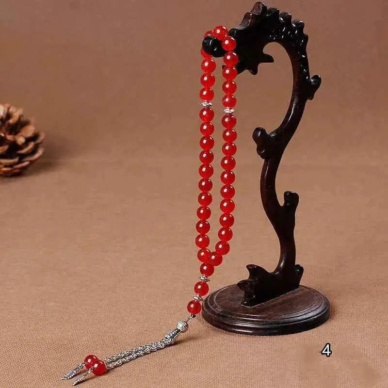 Moslim Tasbih Kralen 33 Agaat & Kristal – Natuursteen Dhikr Kralen