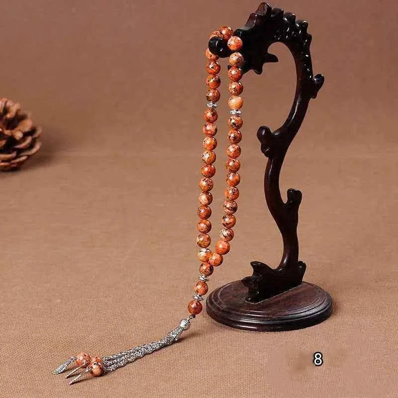 Moslim Tasbih Kralen 33 Agaat & Kristal – Natuursteen Dhikr Kralen