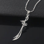 Muslim Imam Ali Sword Necklace Stainless Steel Pendant Necklace Religious Jewelry Gift - BRO Webshop