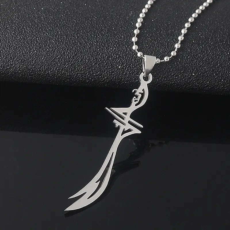 Muslim Imam Ali Sword Necklace Stainless Steel Pendant Necklace Religious Jewelry Gift - BRO Webshop