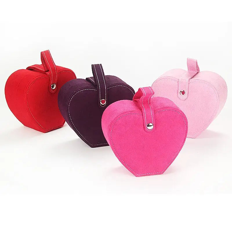 Portable Heart-Shaped Jewelry Storage Birthday Gift Jewelry Box - BRO Webshop