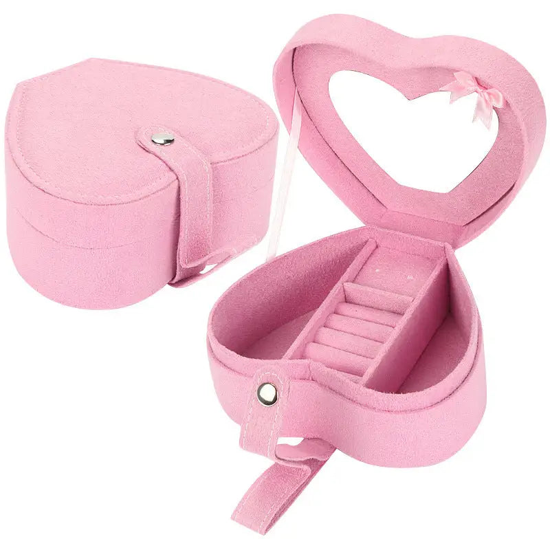 Portable Heart-Shaped Jewelry Storage Birthday Gift Jewelry Box - BRO Webshop