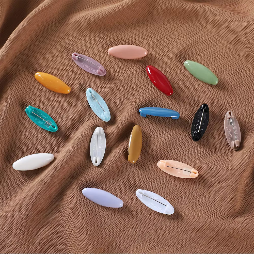 Premium Hijab Spelden Set - 8 Stuks Ovaal Neutrale Mix