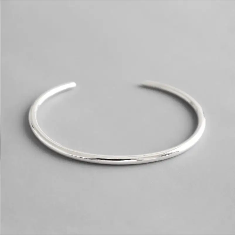 Simple Circle100% S925 sterling silver bangles - BRO Webshop