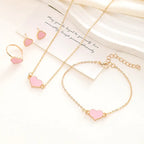Simple Love Jewelry Women's Fashion Necklace Suit Heart Jewelry Set Gift For Her Fashion Party Jewelry - BRO Webshop