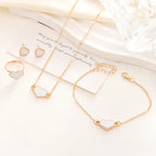 Simple Love Jewelry Women's Fashion Necklace Suit Heart Jewelry Set Gift For Her Fashion Party Jewelry - BRO Webshop