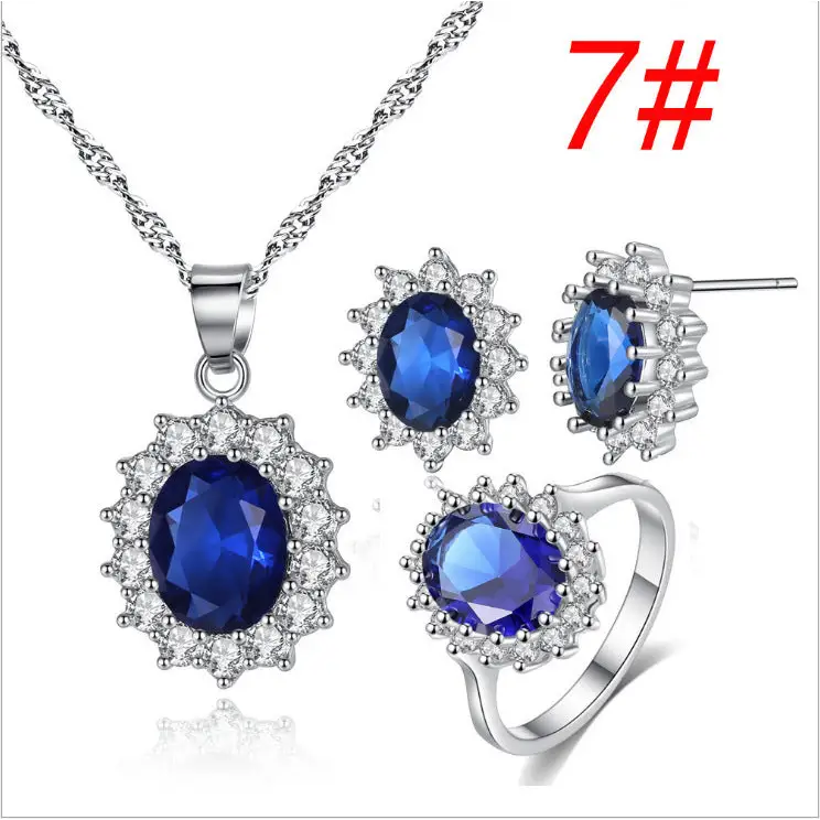 Sunflower Jewelry Set Necklace Ring Stud Earrings Bridal Jewelry - BRO Webshop