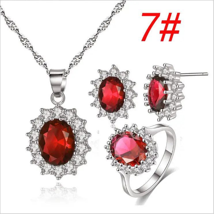 Sunflower Jewelry Set Necklace Ring Stud Earrings Bridal Jewelry - BRO Webshop