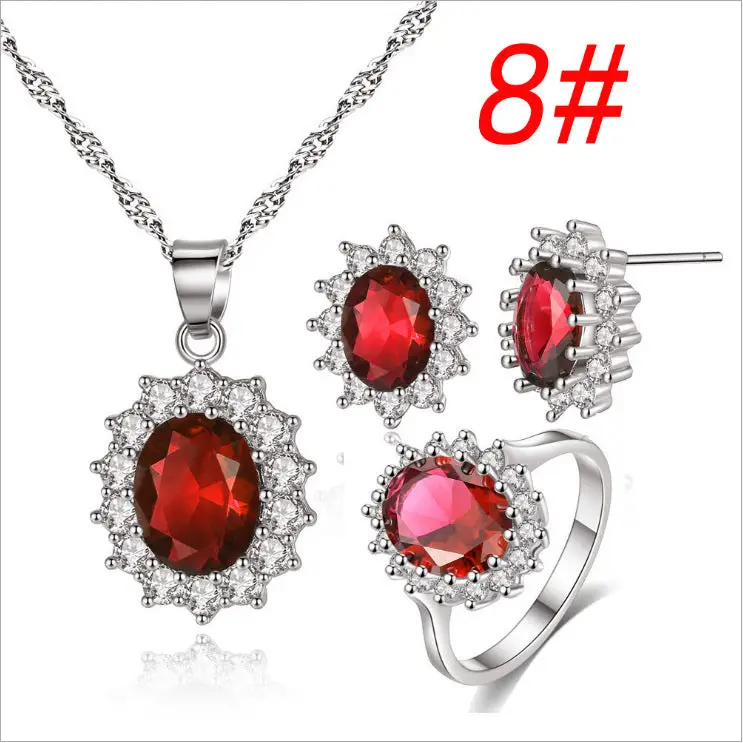 Sunflower Jewelry Set Necklace Ring Stud Earrings Bridal Jewelry - BRO Webshop