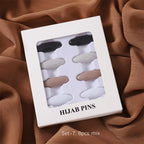 Premium Hijab Spelden Set - 8 Stuks Ovaal Neutrale Mix