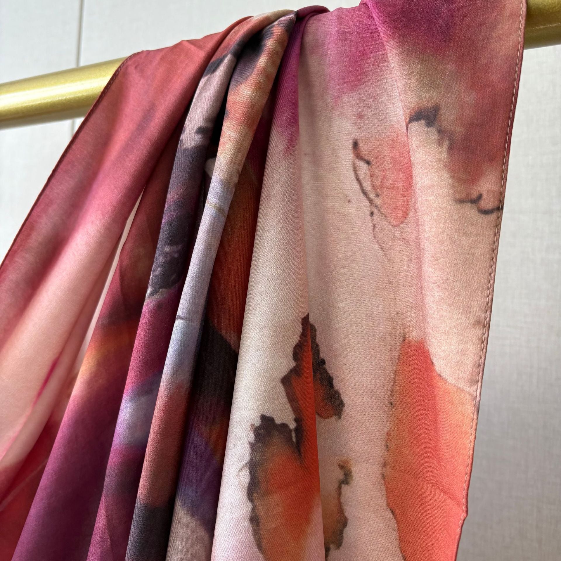 Watercolor Print Cotton Hijab