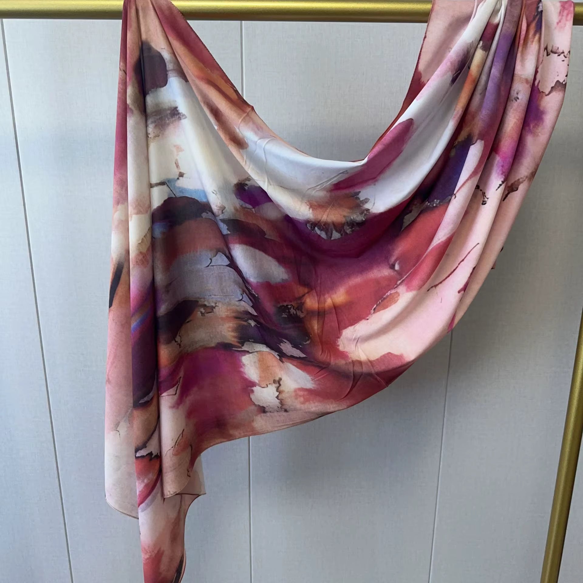 Hijab met Aquarel Print van Katoen