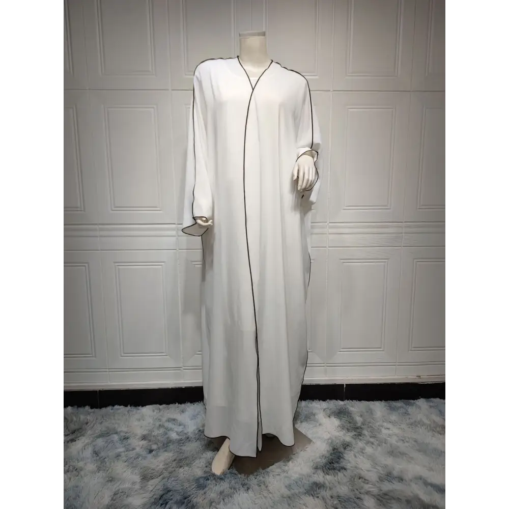 Witte patchwork abaya voor dames (grote maten) - BRO Webshop
